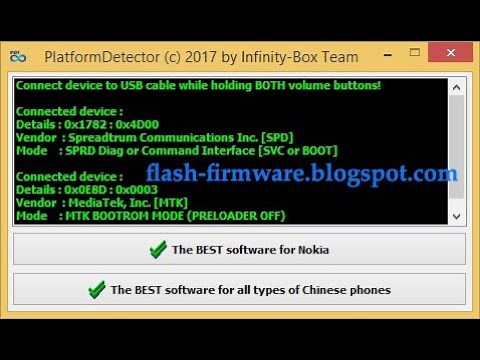 how to check All Mobile | Platform Detector v1.00 MTK SPD Qualcomm usb ports