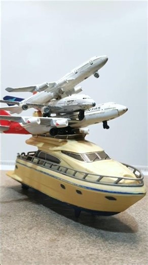 BEST COMPILATION of Diecast Airplane and Yacht Boat collection #shorts