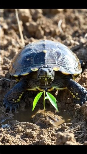 Tortoise save the mango tree from drying#shorts