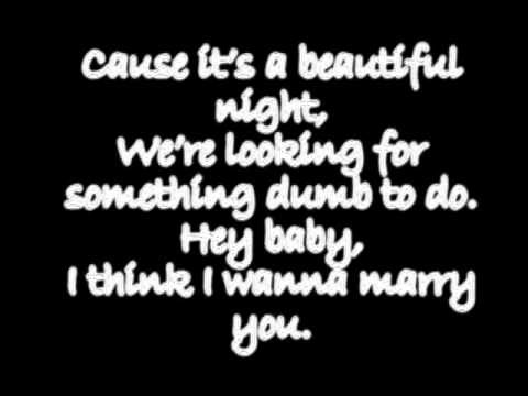 Bruno Mars - Marry you (Lyrics)