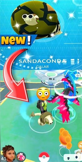 First Ever ✨New Silicobra & Sandaconda in wild legendary Pokemon Go #soparstart #pokemon #shortsfeed