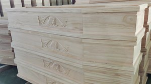 Simple Cheap Coffin with Wood Cross