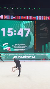 A formula for success 🏁 Viktoriia Onopriienko brings back her gold-medal winning hoop routine from last year in podium training! #Budapest2024 | #Rhythmic | #Gymnastics | European Gymnastics