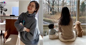 43 tuổi mới lấy chồng, Choi Ji Woo lần đầu khoe con gái, nhìn phía sau đã thấy đáng yêu