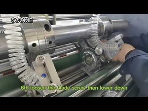 How to install and adjust Automatic thin blade slitter scorer stacker machine