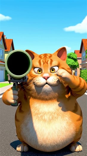 Cat vs Pugs Epic Street Battle! 🐱💥 #funnycat #chonkycat #cat #shorts