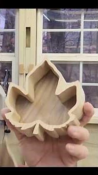 Leaf Shaped Box Cut on the Scroll Saw | Bobby Sharp