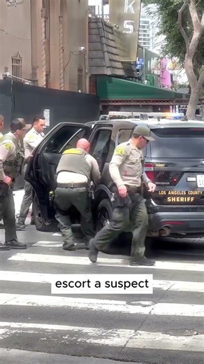 Los Angeles Police Struggle to Escort Suspect 🚔