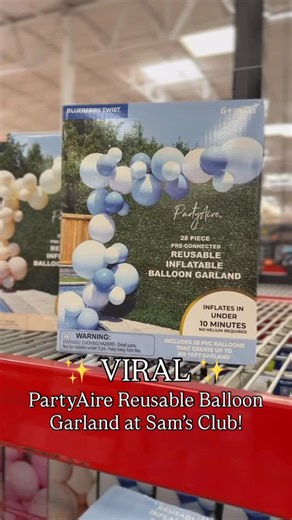 Oh hey, Sam’s Club on Instagram: "Party people!!! The viral @partyaire REUSABLE dual-inflation Balloon Arches are NOW at @samsclub! Comment SHOP for the link! The PartyAire Resuable Balloons are 18 feet of latex free FUN! Each club pack comes with four sections of inflatable pre-attached balloons. Link them together with the included elastic bands for an arch that is ready in under 10 min! Deflate and store compactly until the next birthday party or event. Check out the four awesome colorways on