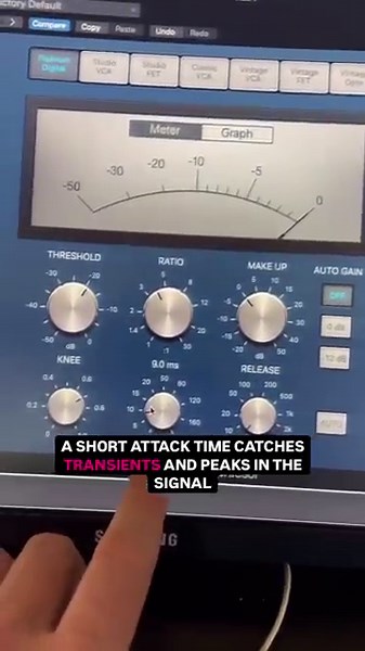 Attack vs Release on Compressors