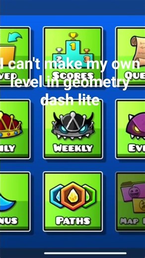 i can't make my own level in geometry dash lite #geometrydash #geometrydashlite