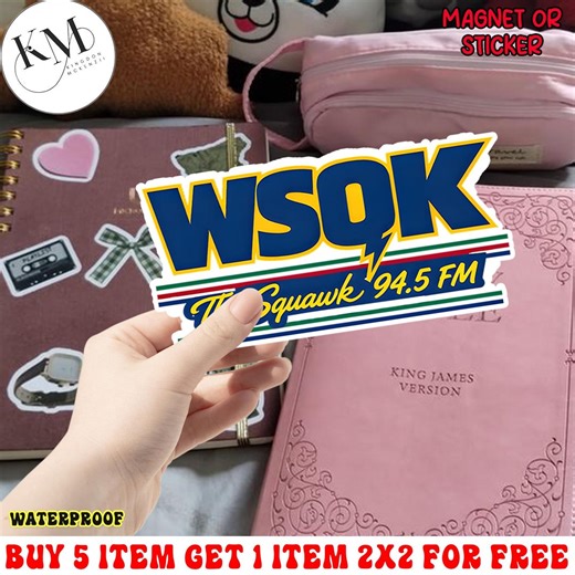 WSQK the Squawk Sticker (multiple Sizes),80s Inspired Broadcast Decal, Vintage Sci-fi Graphic Sticker, Retro Fan Gift,wsqk the Squawk - Etsy Australia