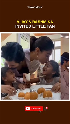 Rashmika & Vijay invited little fan#vijaydevarakonda#rashmikamandanna#marriage#viral#shorts#reels