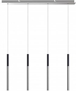 ALTAIR 4 Mini Pendant Lighting Black-Nickel - LED Hanging Light Fixture for Kitchen Island, Bar, Foyer - Cluster Pendants - Dimmable, Adjustable Wire, Lamp Bulb Included