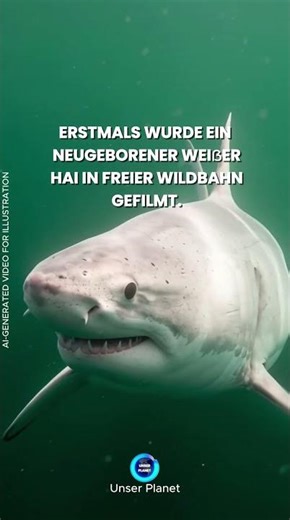 Neugeborener Weißer Hai entdeckt