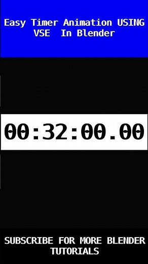Easy Timer Animation in Blender Video Sequence Editor #videoediting #blender #blendervse