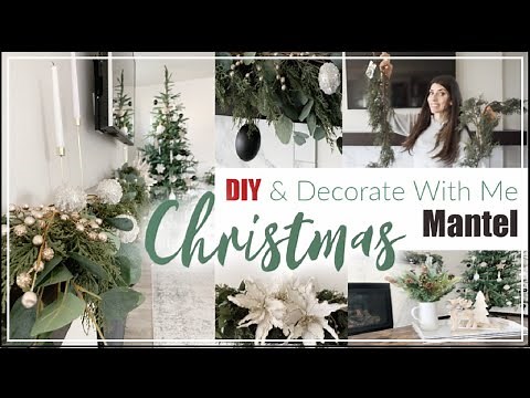 CHRISTMAS DECORATE WITH ME / DIY Christmas Mantel Decorating Ideas / Momma From SCratch