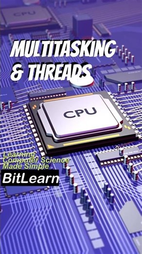 How Does a CPU Multitask? 🤔 | Processes & Threads Explained #shorts