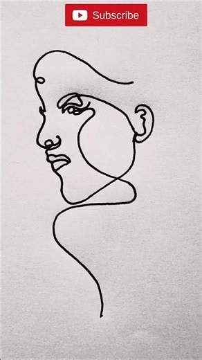 face one line drawing #shorts