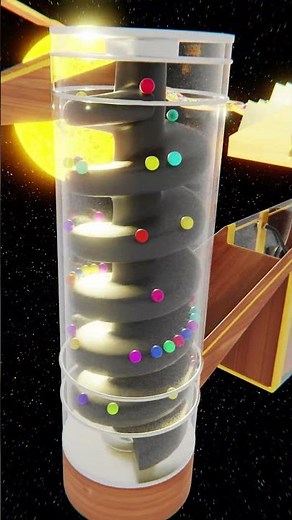 🌀 SPIRAL TOWER Escalator | Marble Run in Blender