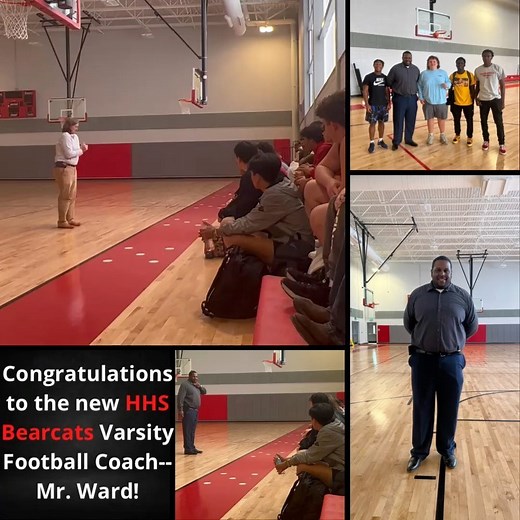 Hendersonville High School on Instagram: "Congrats to Coach Ward—the new head coach of the HHS Bearcats Varsity Football Team! #BearcatFamily #GoBigRed #football"