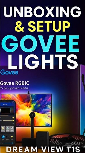 Govee DreamView T1S Setup & Unboxing | Best RGBIC TV Backlight with Camera #shorts #viral #govee