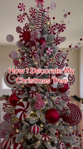 King of Christmas Flocked Peppermint Christmas Tree Decorating Guide