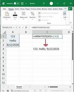 How does the `ARRAYTOTEXT` function work? (Arraytotext ทำงานอย่างไร) #excelformula