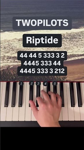 TWOPILOTS - Riptide (easy piano tutorial) #piano #music #riptide #twopilits