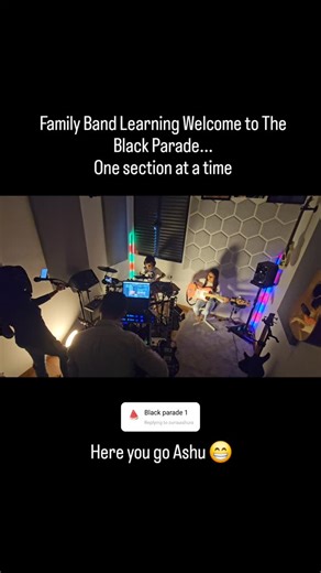 Gen Delta One on Instagram: "Still learning, one section at a time 🖤 Family band jamming Welcome to the Black Parade. 🎵 Cover of “Welcome to the Black Parade” by My Chemical Romance. #mcr #mychemicalromance #bassist #musician #drummer"