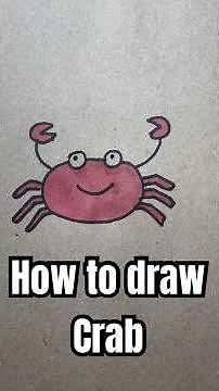 How to draw a 🦀 easy drawing tutorial ✍️