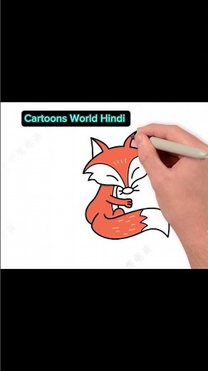 Teach you how to draw a fox simple drawing_land animal video simple drawing #easydraw