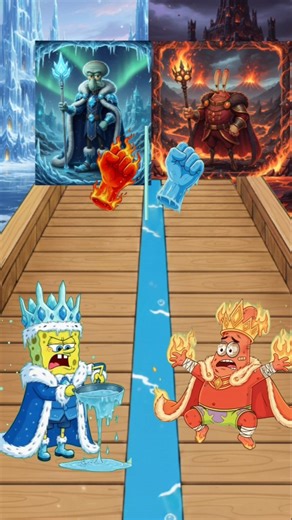 Ice king Spongebob vs Demon fire King patrik star ⭐#shorts #funny #gaming #sports