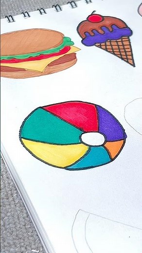 coloring ball using markers #coloring #markers
