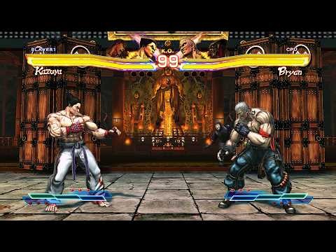 Kazuya & Ryu vs Bryan & Yoshimitsu (Hardest) - Street Fighter X Tekken