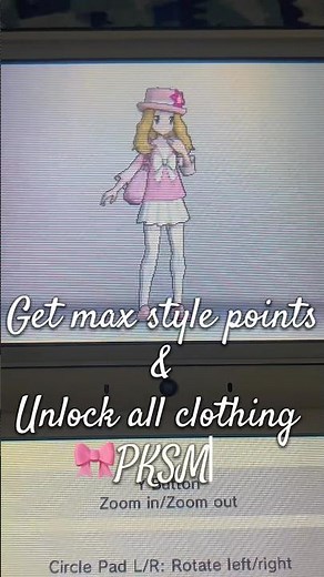 Get max style points and unlock all clothing using Pokemon save manager (PKSM) 🎀 #pokemonxy #kawaii