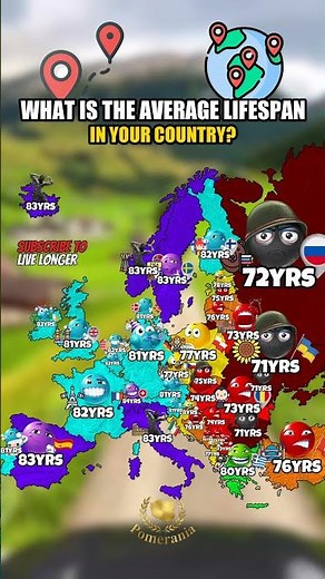 What Is the Average Lifespan in Your Country? 🏥 #mapping #shorts