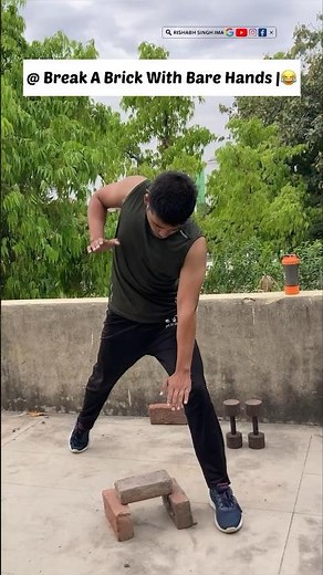 Breaking A Brick With Bare Hands |Rishabh Singh Ima| #martialarts #brick-break #karateathome #athome