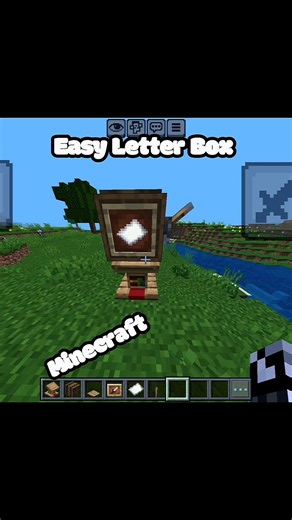 Easy Letter Box in Minecraft Bedrock/Java ! #minecraft #bedrock #java #nottruenoobie