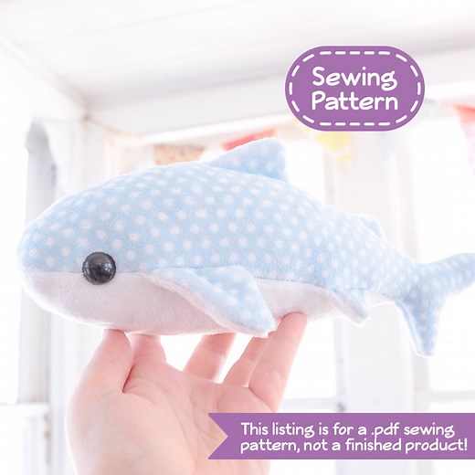 Whale Shark Plush Sewing Pattern - PDF Digital Download - No Physical Items Sent - Etsy