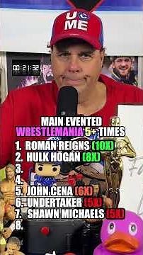Can you name ALL 8 wrestlers to MAIN EVENT WRESTLEMANIA 5+ times in 1 minute?!? #wwe #prowresting