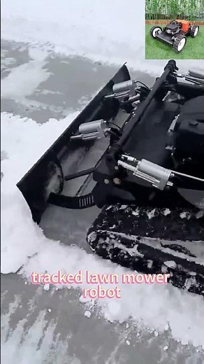 RC track-mounted tank lawnmower made by Vigorun, Vigorun wireless radio control crawler weed cutter