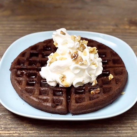 Brownie Waffle Full recipe: http://taste.md/1VRQ1dI | Tastemade