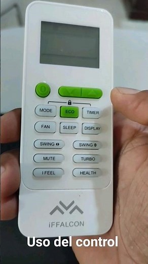 Uso del control remoto de un aire acondicionado