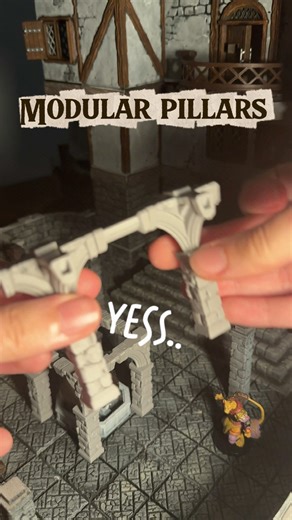 Modular pillars are out! #dnd #tabletopterrain #umbraldungeon #dndterrain #modularterrain #ttrpg