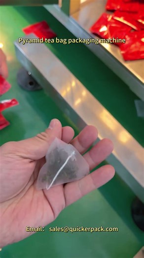 Horizontal pyramid tea bag packaging machine, Japanese tea bag packaging machine #pyramidteamachine