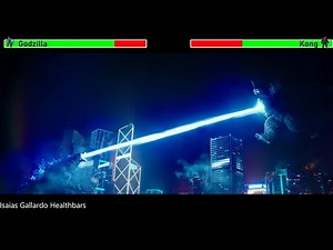 Godzilla vs. Kong (Final Fight) with healthbars