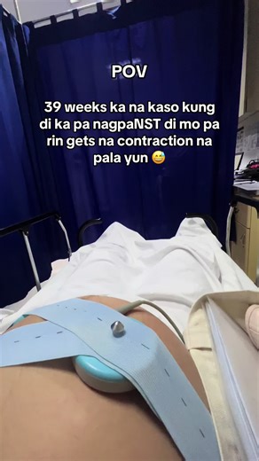Thank you sa mga nurse sa pagexplain hehehe #firsttimemom #pregnantlife #nonstresstestpregnancy #contraction