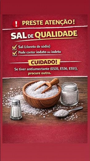 🚨Por que o sal é essencial para o seu corpo? Leia a legenda…