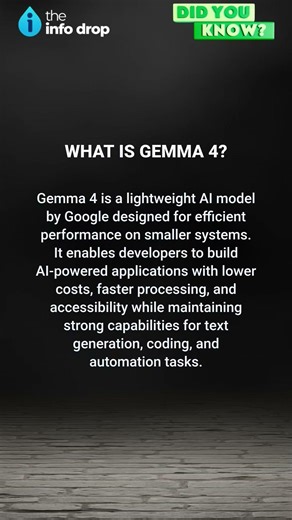 Gemma 4 Google’s Lightweight AI Model for Fast and Efficient Performance #asmr #theinfodrop